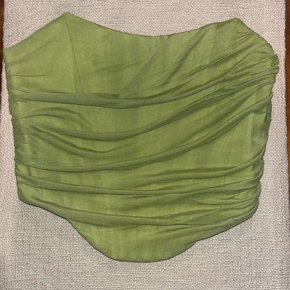 Green Strapless Top